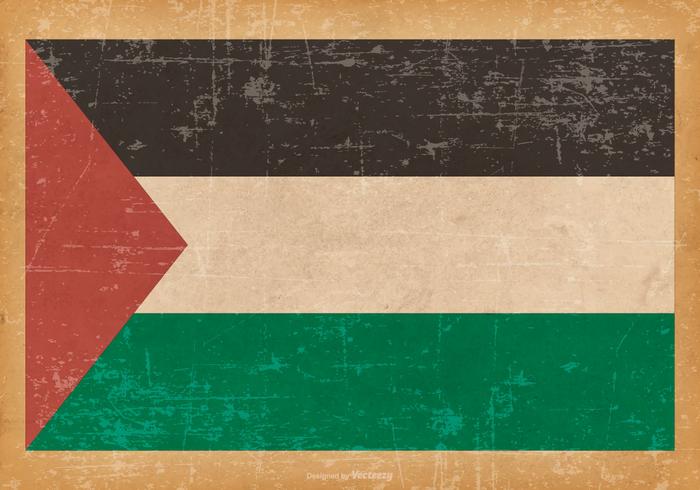 Drapeau grunge de la Palestine vecteur