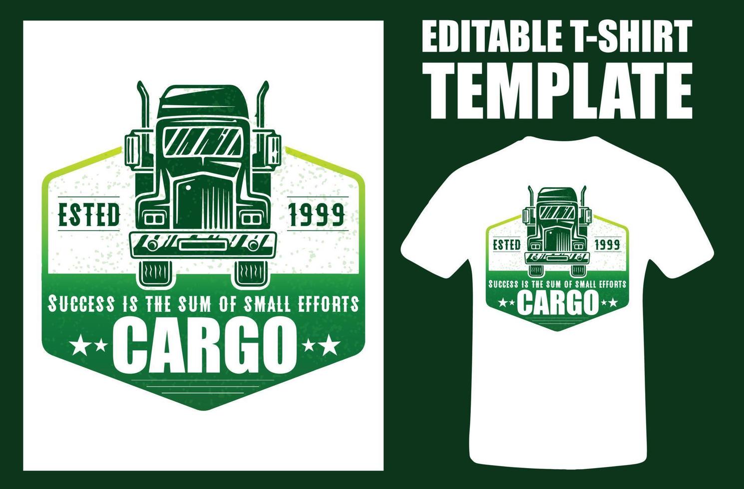 illustration de croquis de vecteur de tee-shirt de camionnage. le meilleur design de t-shirt vintage de camionneur. cargaison camouflée. livraison et logistique. conception de t-shirts de camping