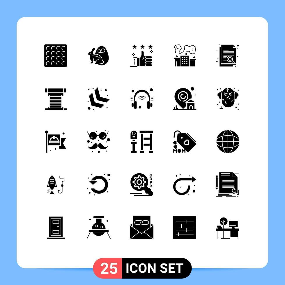 ensemble de 25 symboles d'icônes d'interface utilisateur modernes signes pour le support d'alimentation en papier éléments de conception vectoriels modifiables d'usine nucléaire vecteur