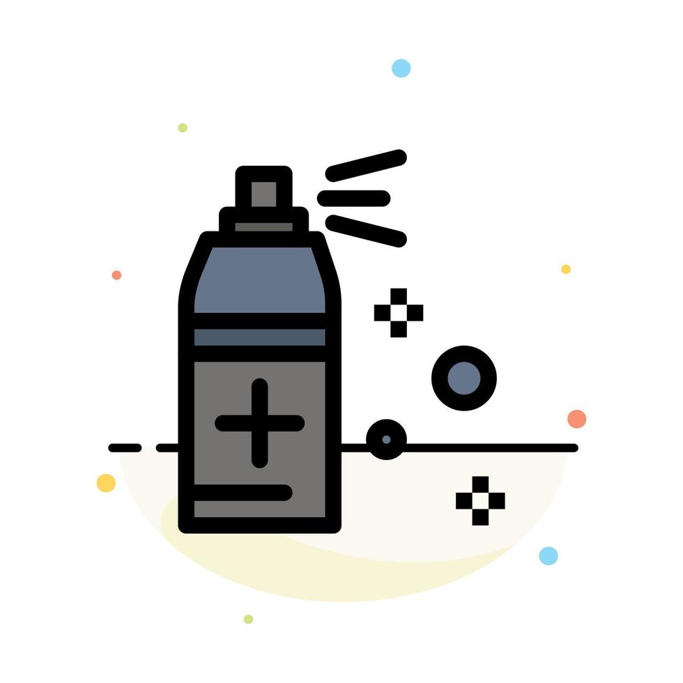 modèle d'icône de couleur plate abstraite de pulvérisation de nettoyage de bouteille vecteur