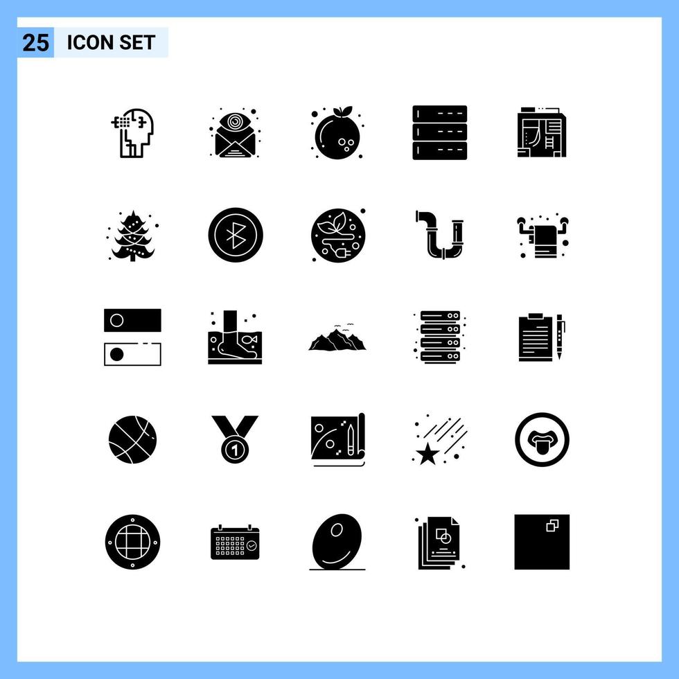 25 icônes créatives signes et symboles modernes des appareils atx afficher les éléments de conception vectoriels modifiables de l'année des données vecteur