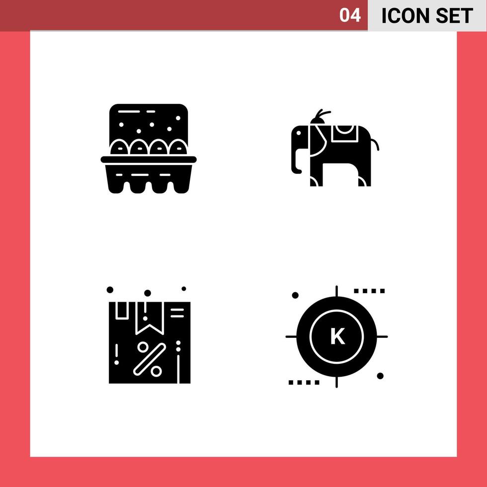 ensemble de symboles d'icônes d'interface utilisateur modernes signes pour la cuisson offre des ingrédients éléments de conception vectoriels modifiables par mot-clé de réduction vecteur