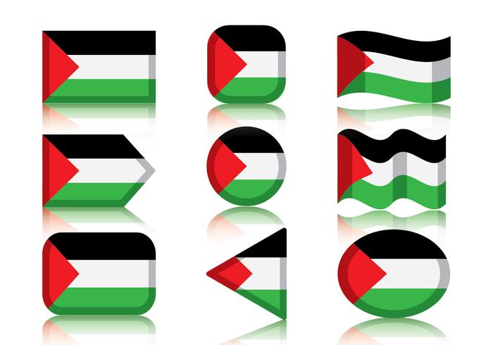 Drapeau de la Palestine vecteur