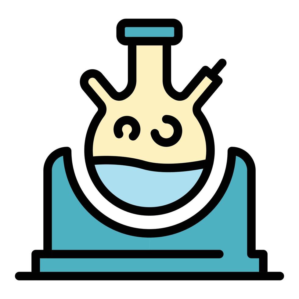 vecteur de contour de couleur d'icône d'expérience chimique