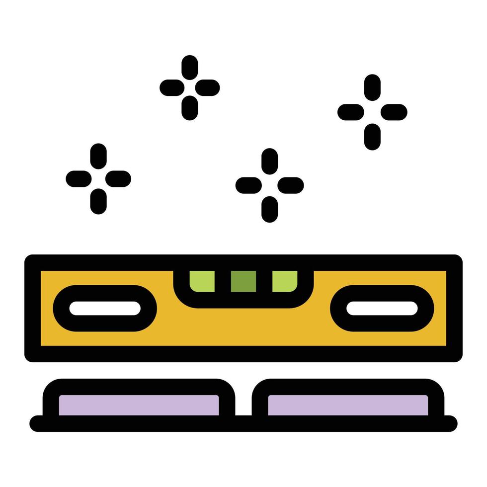 vecteur de contour de couleur de l'icône de l'outil de niveau