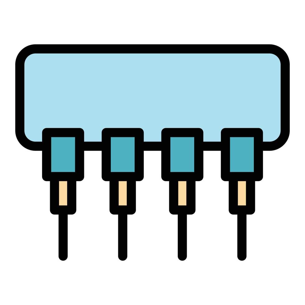 vecteur de contour de couleur de l'icône de l'appareil de résistance