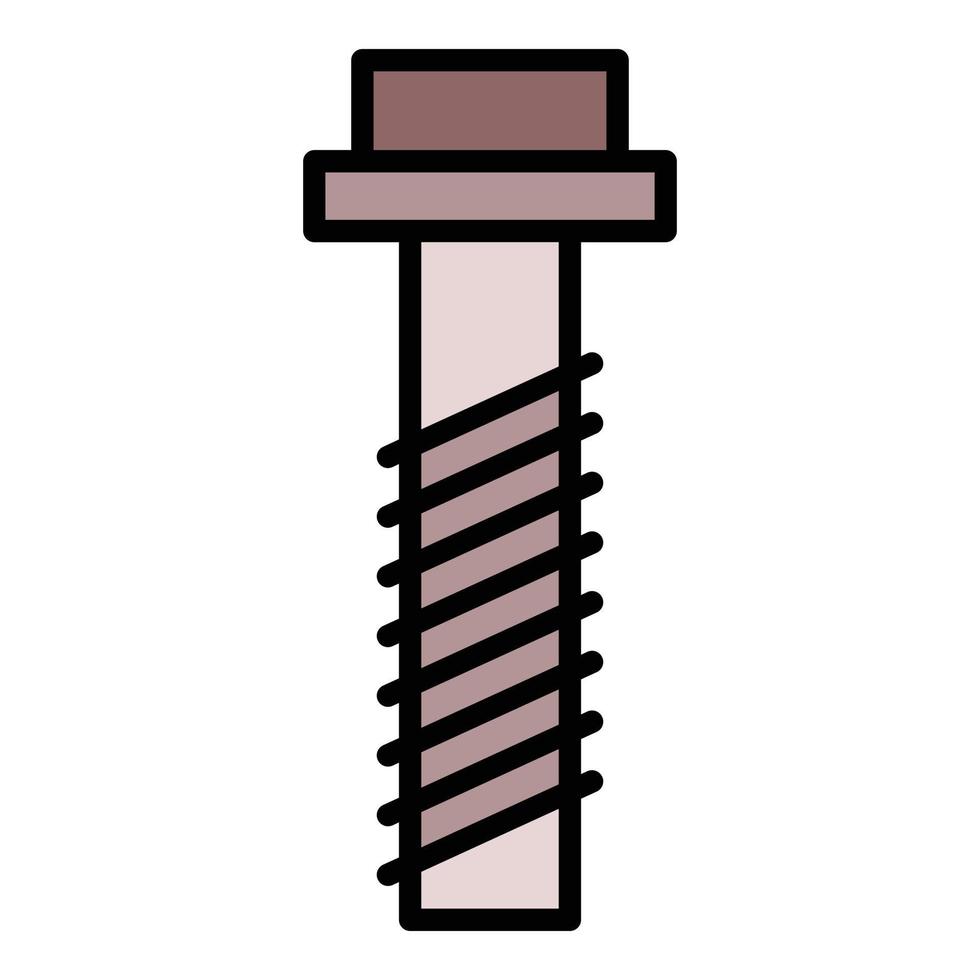 vecteur de contour de couleur d'icône de boulon de moteur