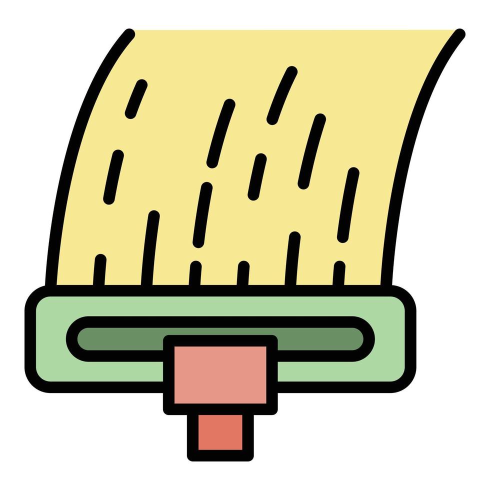 vecteur de contour de couleur d'icône de vadrouille de nettoyage