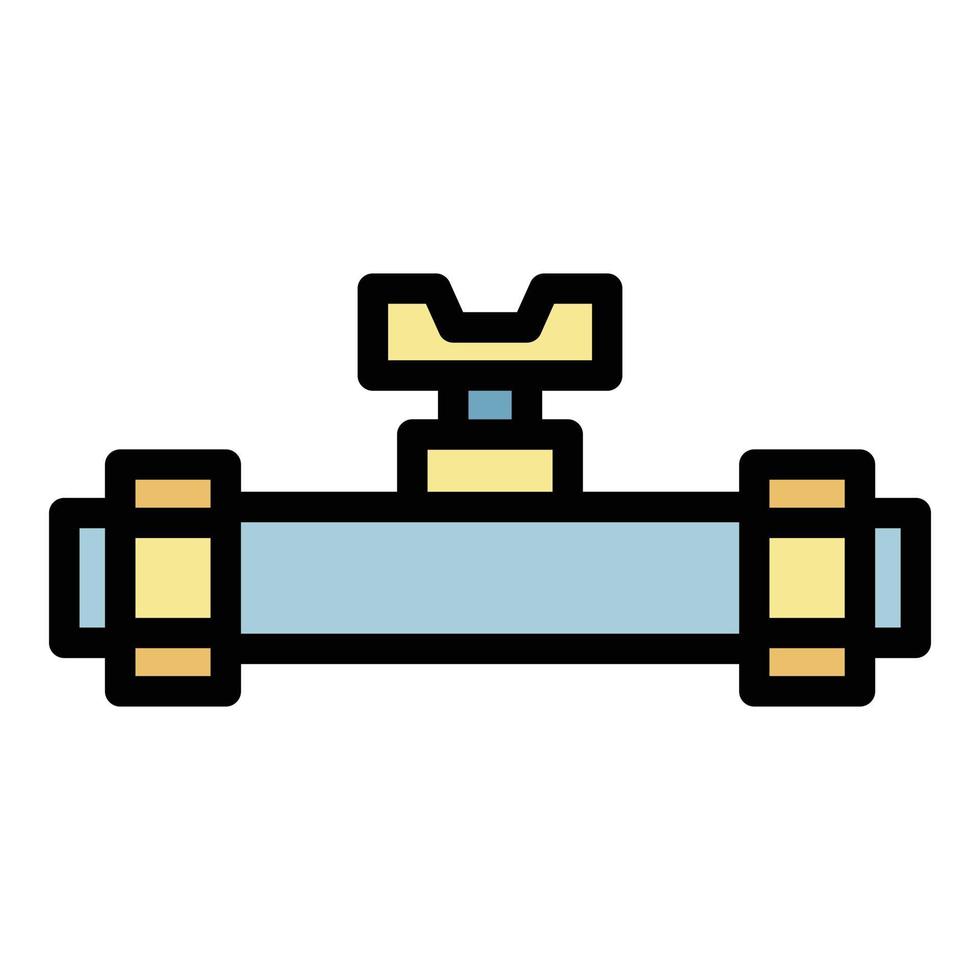 vecteur de contour de couleur de l'icône du robinet du tuyau