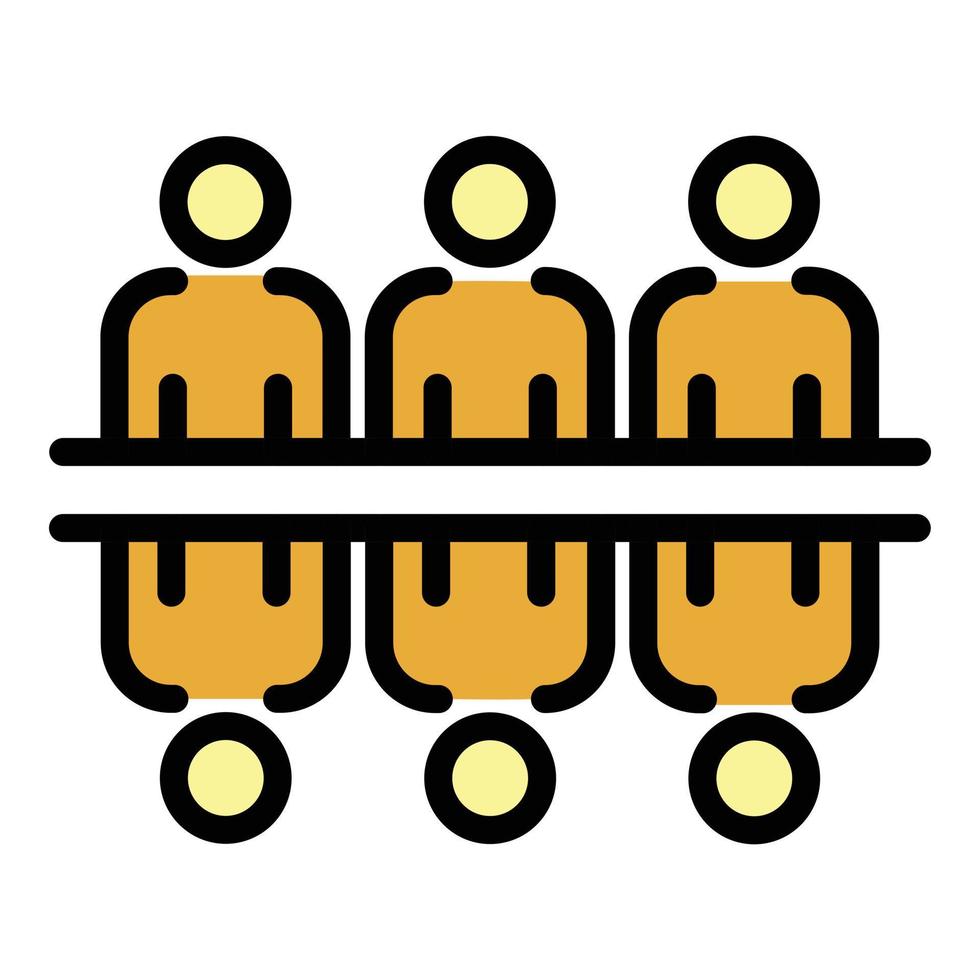 les gens en face de l'autre vecteur de contour de couleur d'icône