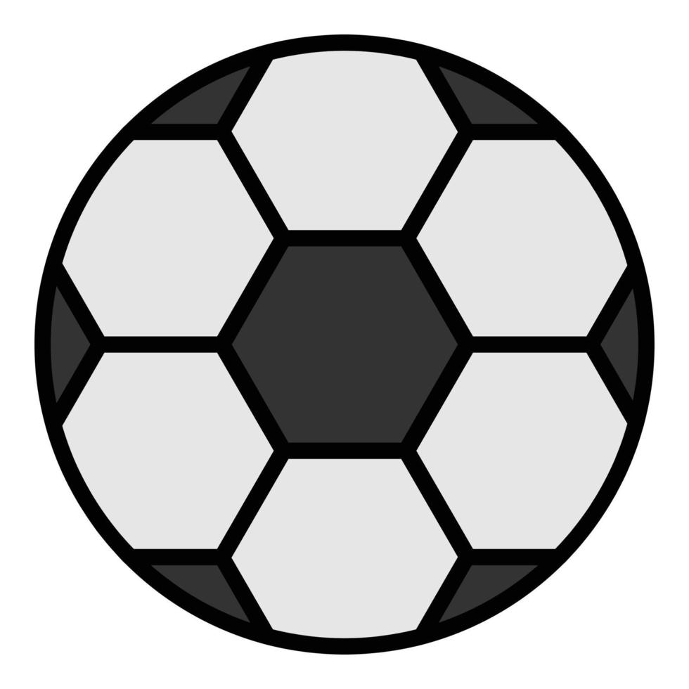 vecteur de contour de couleur d'icône de ballon de football