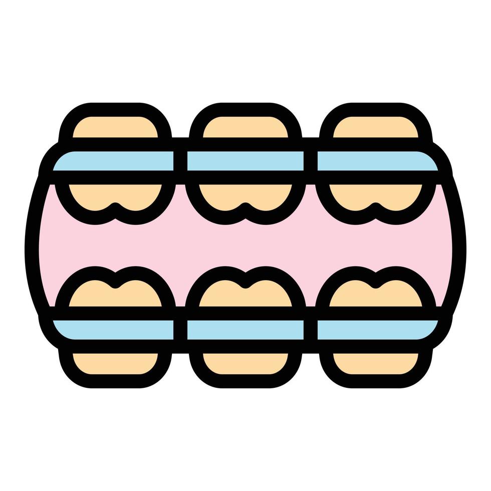 vecteur de contour de couleur de l'icône d'alignement des dents