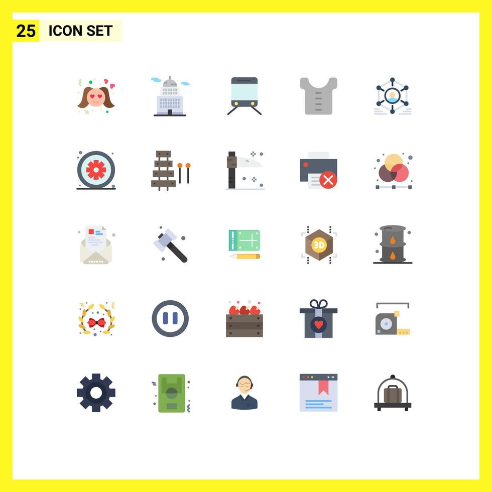 pack d'icônes vectorielles stock de 25 signes et symboles de ligne pour les utilisateurs de vêtements de réseau régulier éléments de conception vectoriels modifiables vecteur