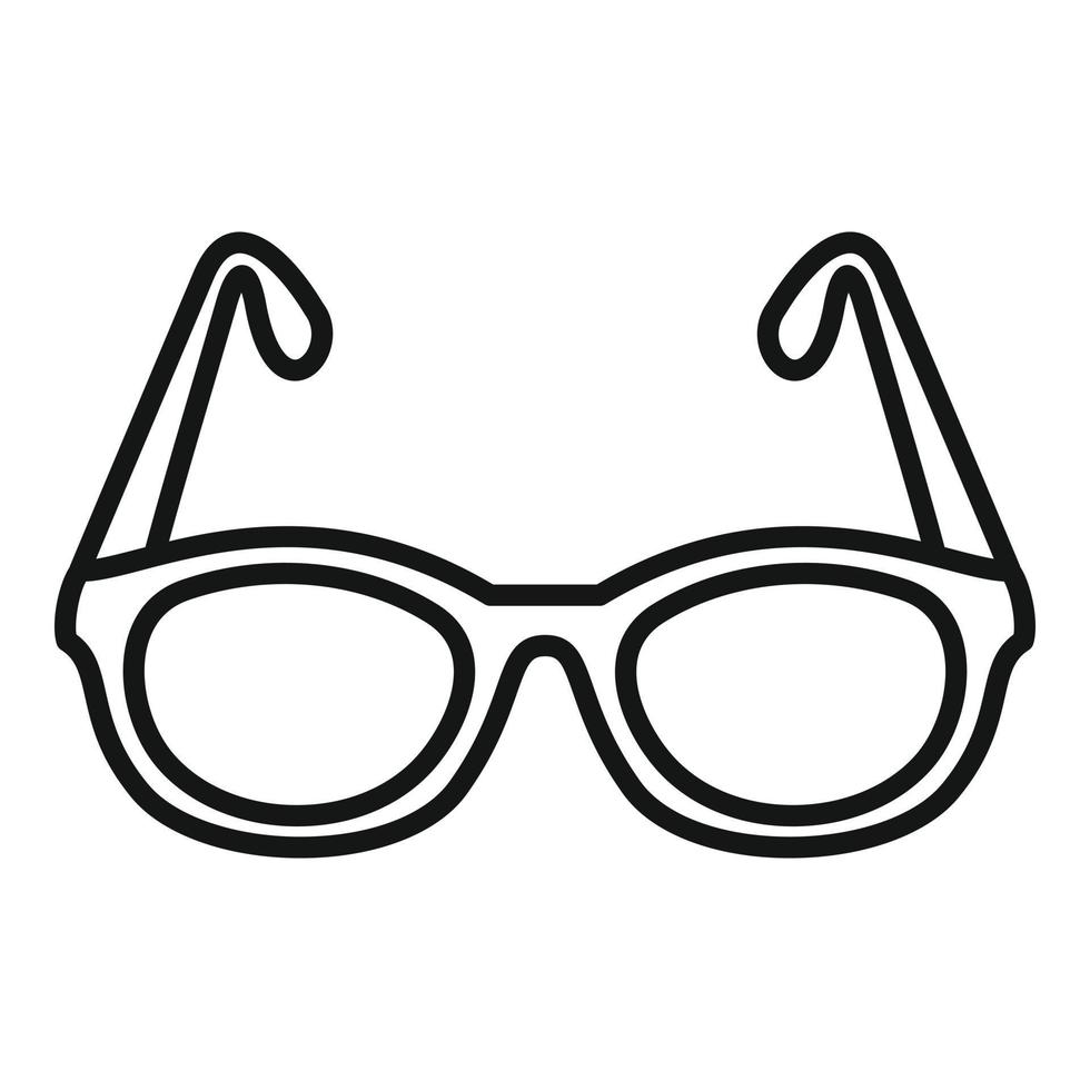 vecteur de contour d'icône de lunettes de vision. examen de la vue