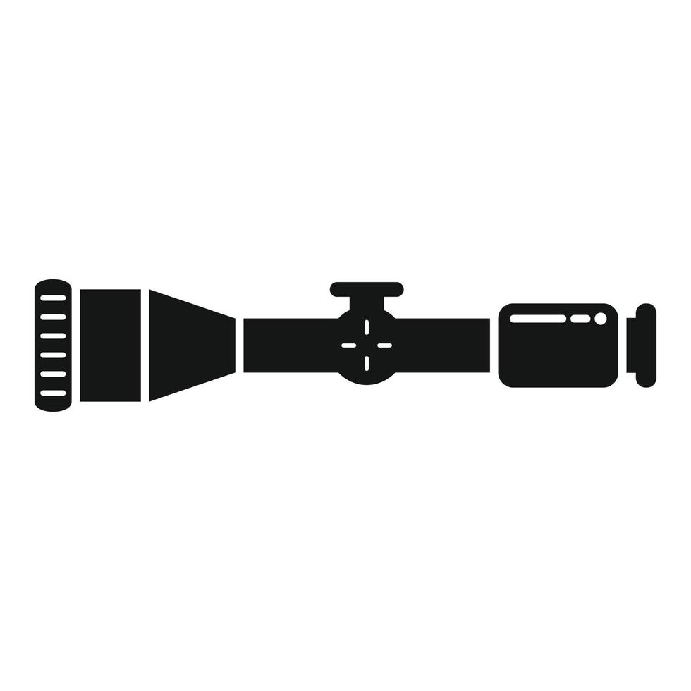 vecteur simple d'icône de portée de l'armée moderne. fusil