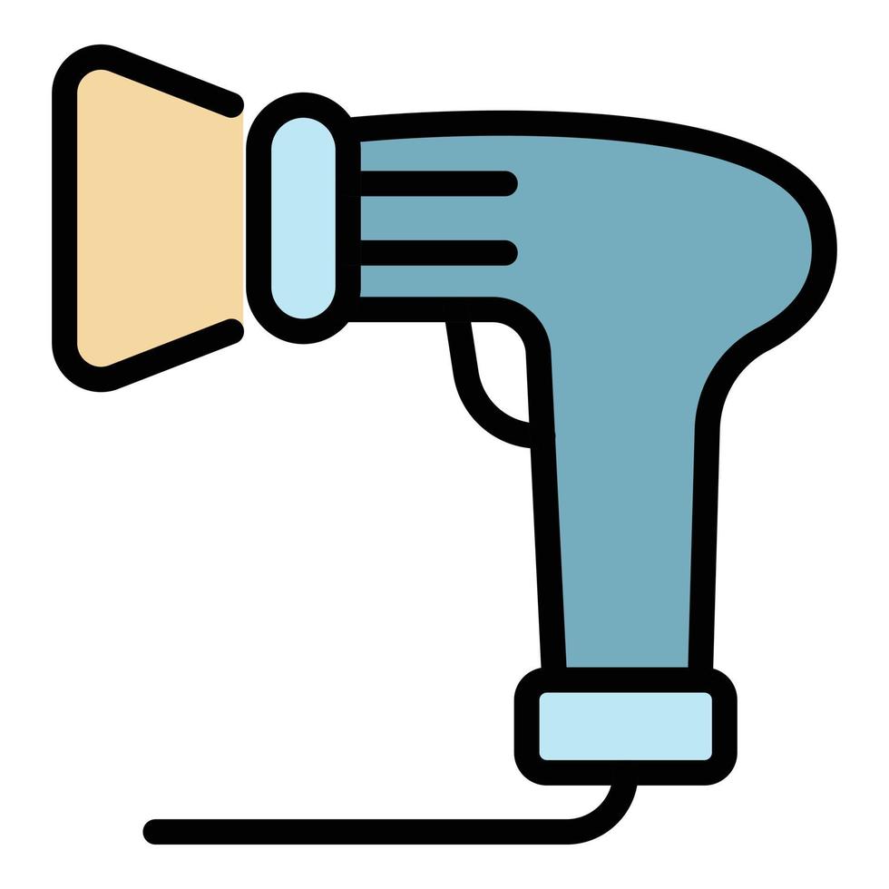 vecteur de contour de couleur d'icône d'interface de scanner de codes à barres