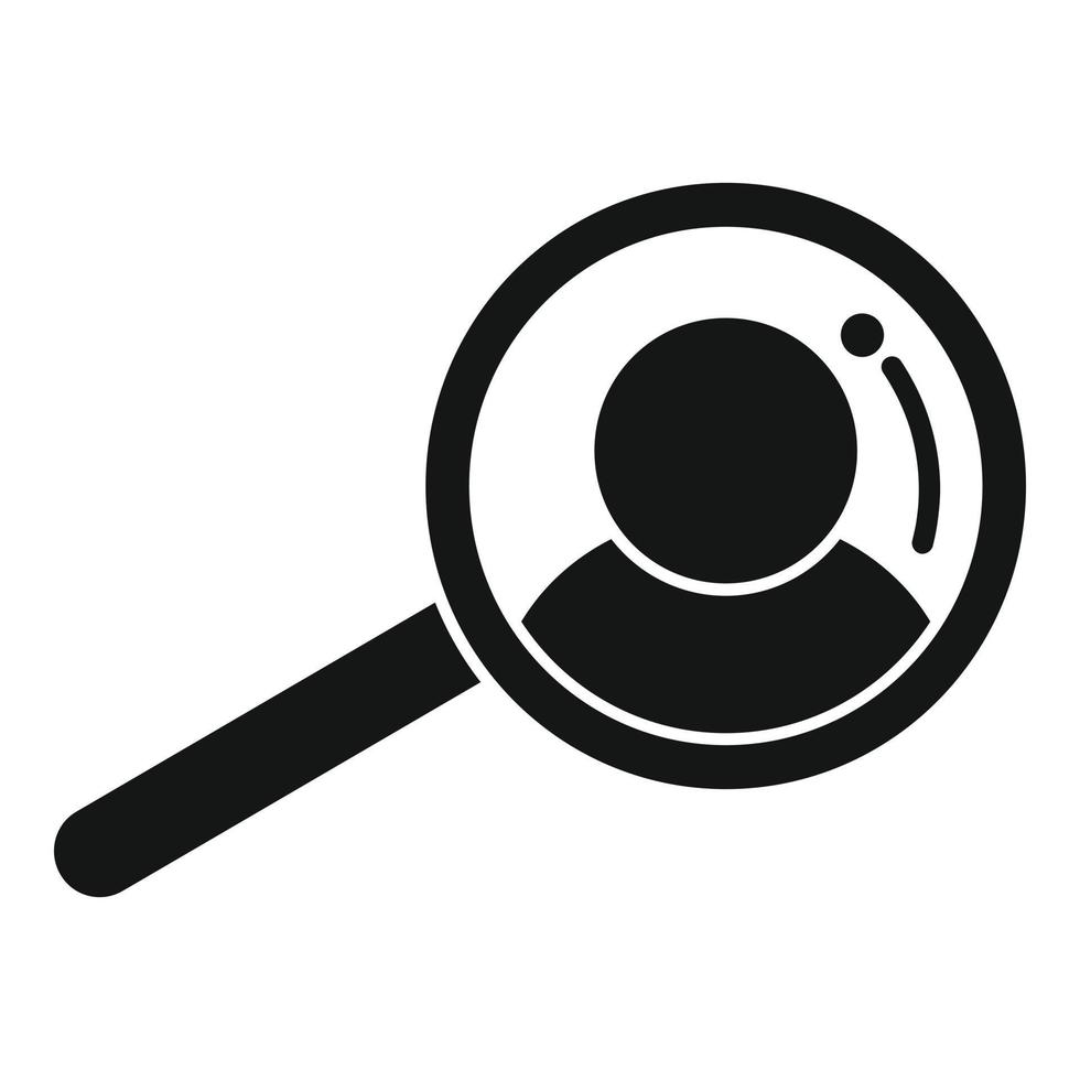 vecteur simple d'icône de loupe de recherche. client cible