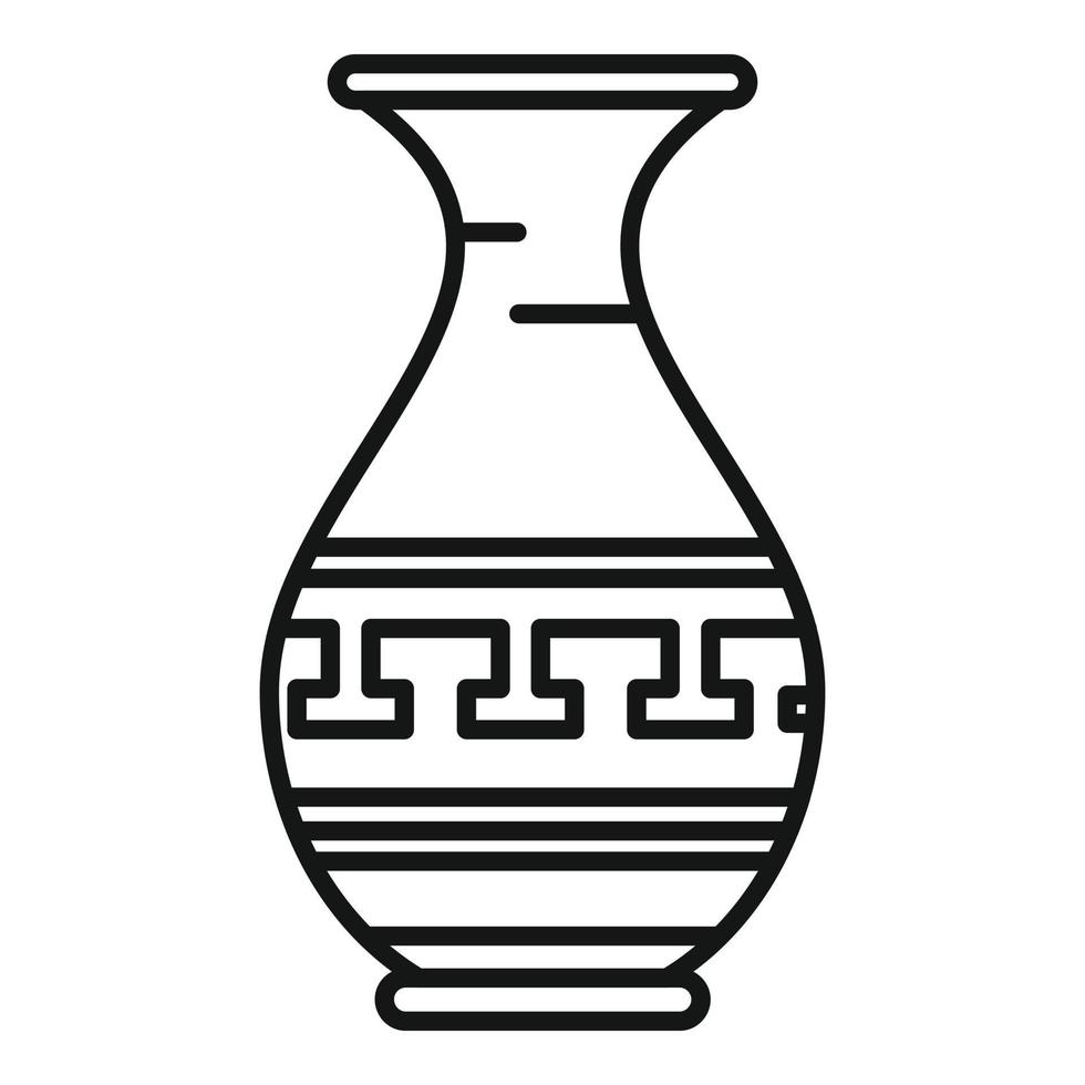 vecteur de contour d'icône d'amphore d'archéologie. pot de vase