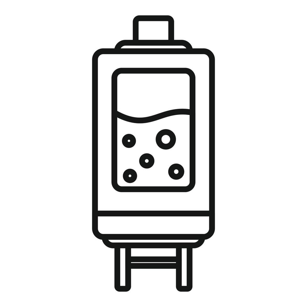 vecteur de contour d'icône de pot de production de fromage. lait alimentaire
