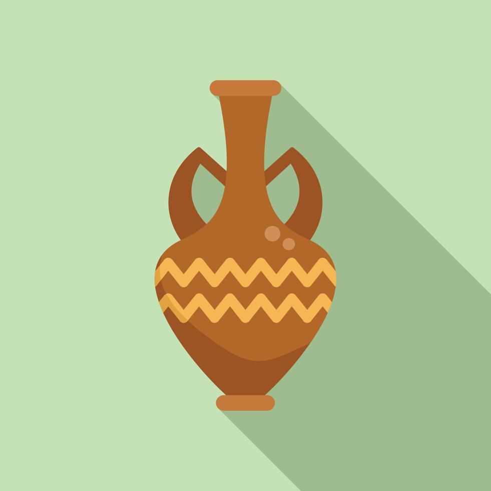 vecteur plat d'icône d'amphore grecque. pot de vase
