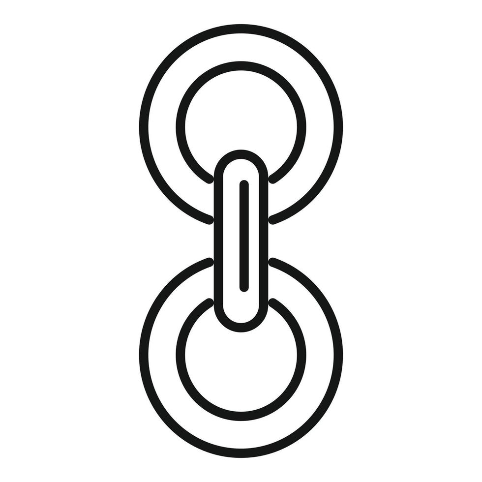 vecteur de contour d'icône d'objet de chaîne. lien Web