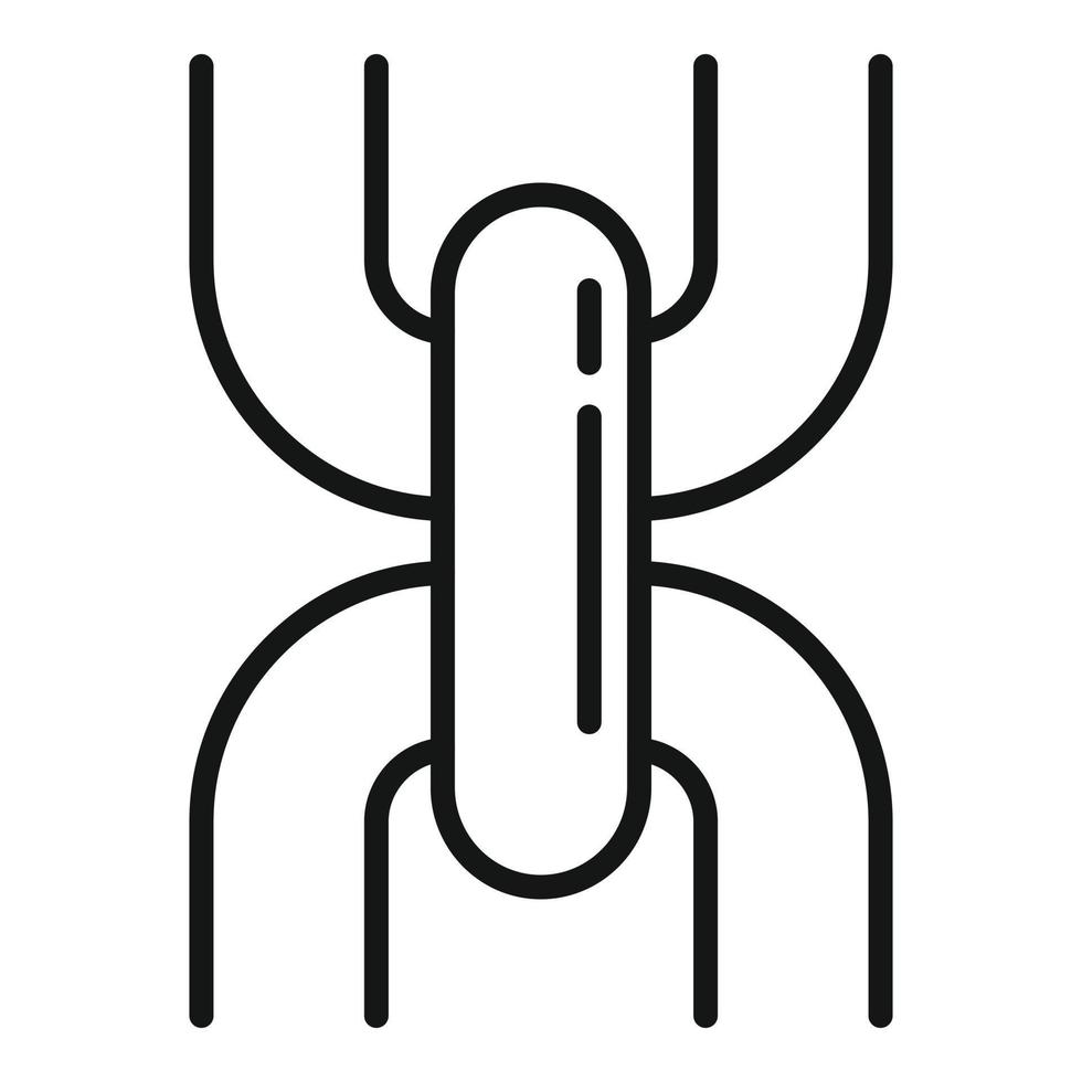 vecteur de contour d'icône de chaîne d'affaires. système métallique