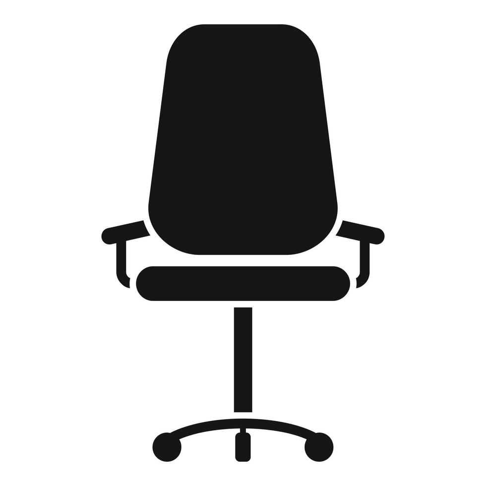 vecteur simple d'icône de chaise de travail. temps de bureau