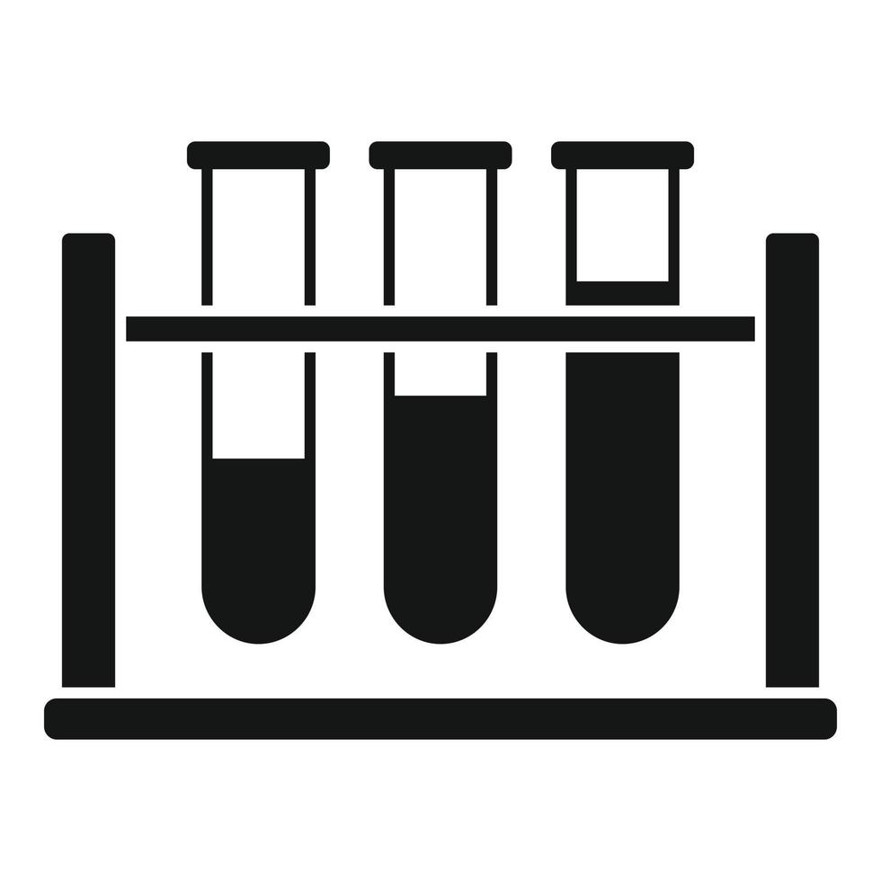 vecteur simple d'icône de support de tube à essai. nourriture ogm