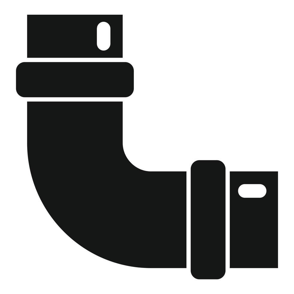 vecteur simple d'icône de tuyau de courbe. vidange de service