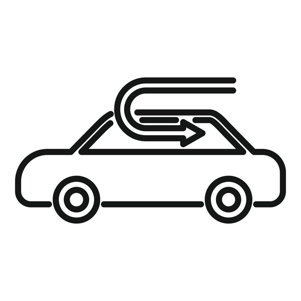 vecteur de contour d'icône de circuit d'air de voiture. véhicule automobile