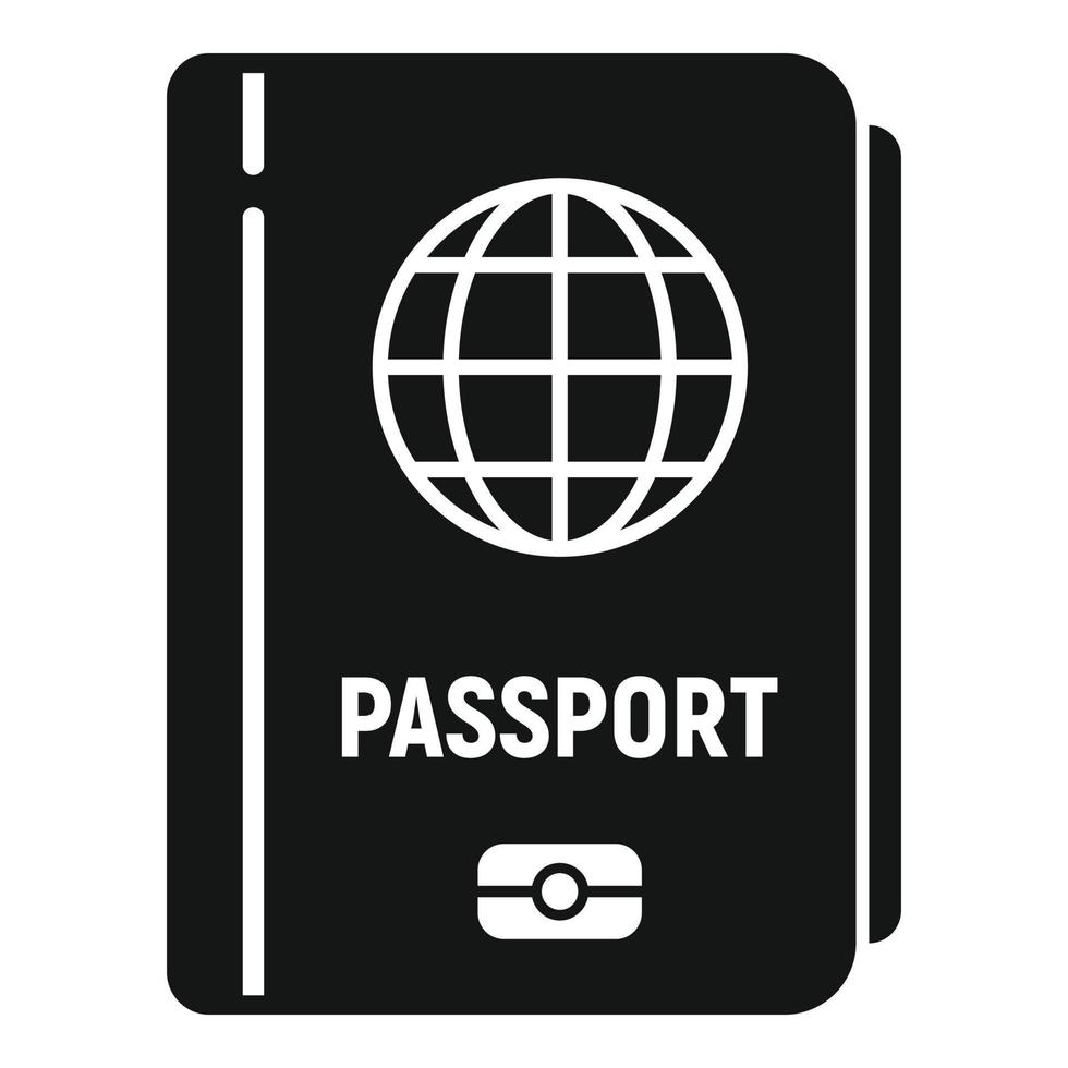 vecteur simple d'icône de passeport. carte d'identité