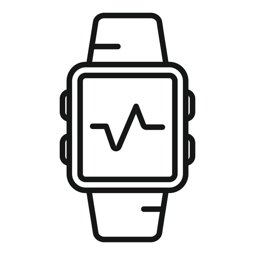 vecteur de contour d'icône smartwatch. régime alimentaire