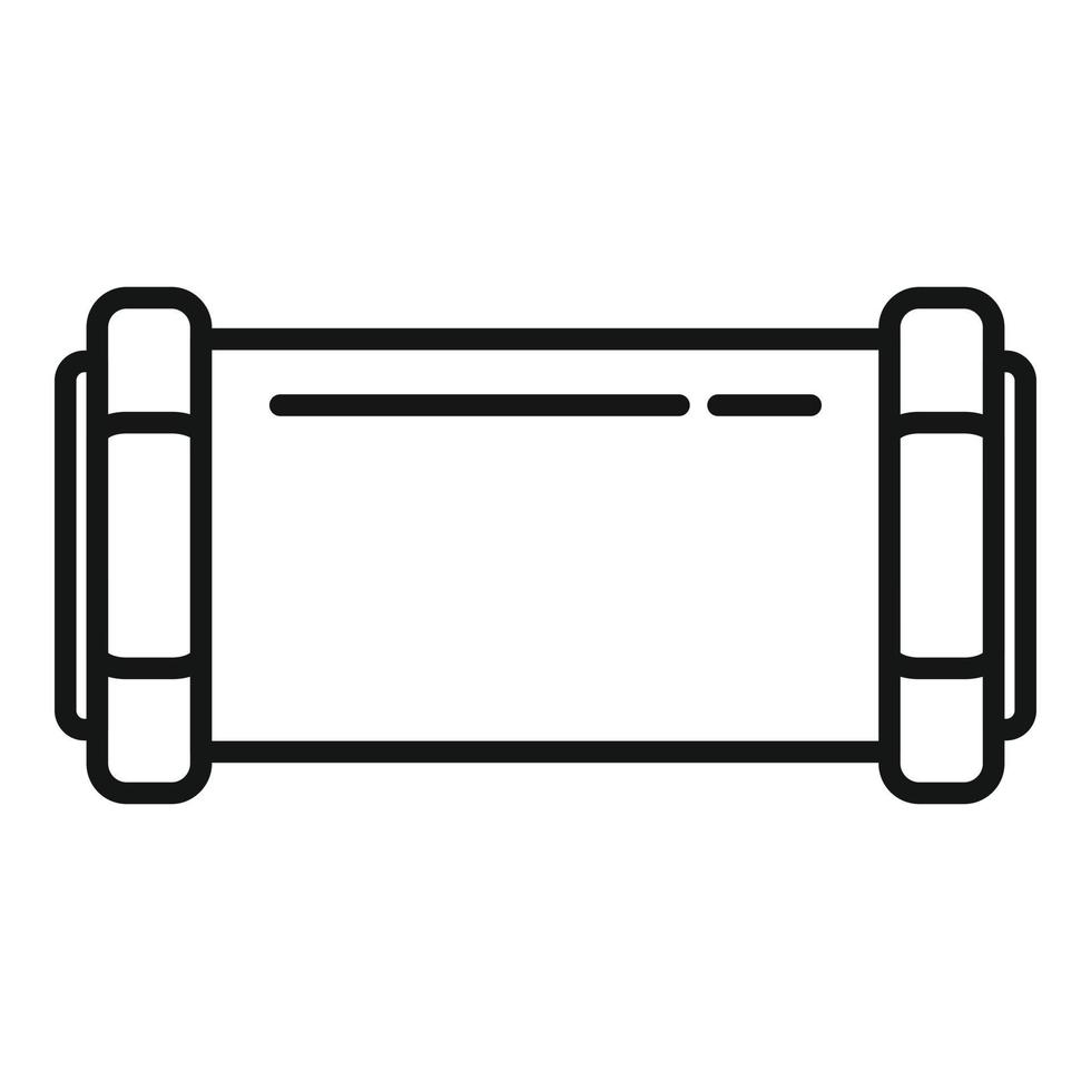 vecteur de contour d'icône de tuyau de pompe. système en acier