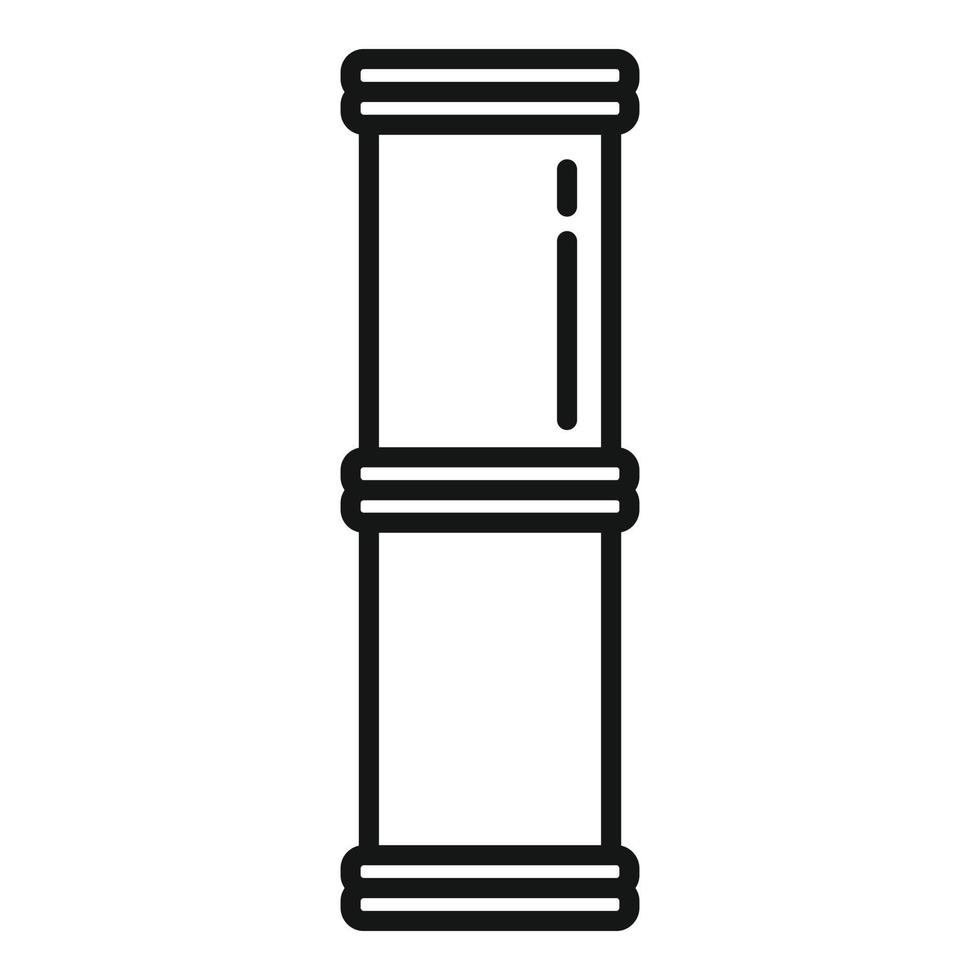 vecteur de contour d'icône de tuyau de plomberie. métal de l'eau