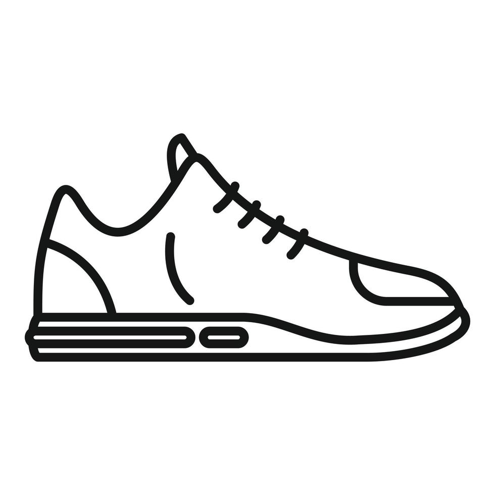 vecteur de contour d'icône de chaussures de sport. exercice physique