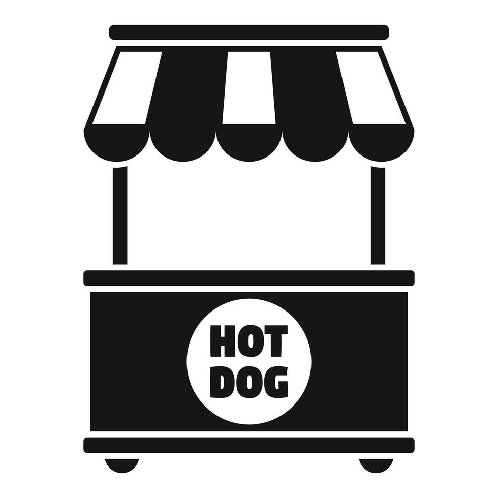 vecteur simple d'icône de support de hot-dog. kiosque de rue