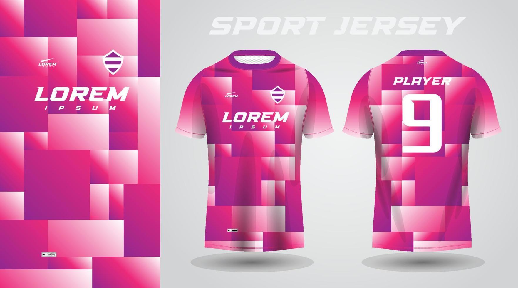 conception de maillot de sport rose violet vecteur