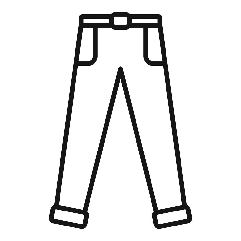 vecteur de contour d'icône de pantalon d'enfant. étudiant costume