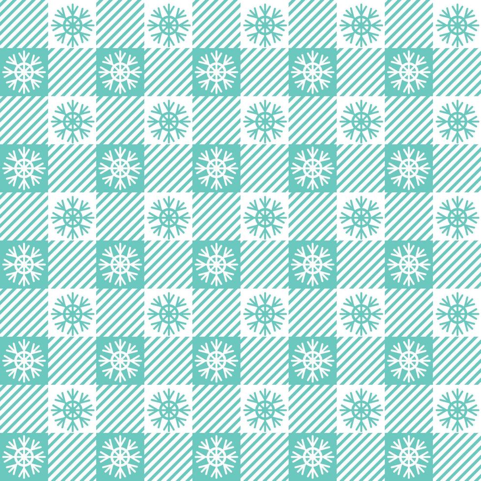 motif de noël à carreaux avec des flocons de neige. fond vichy vert transparent. toile de fond vichy d'hiver scandinave. impression de vacances de vecteur