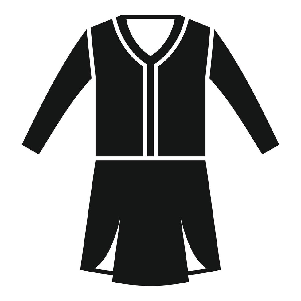 vecteur simple d'icône d'uniforme de robe d'école. chemise de mode