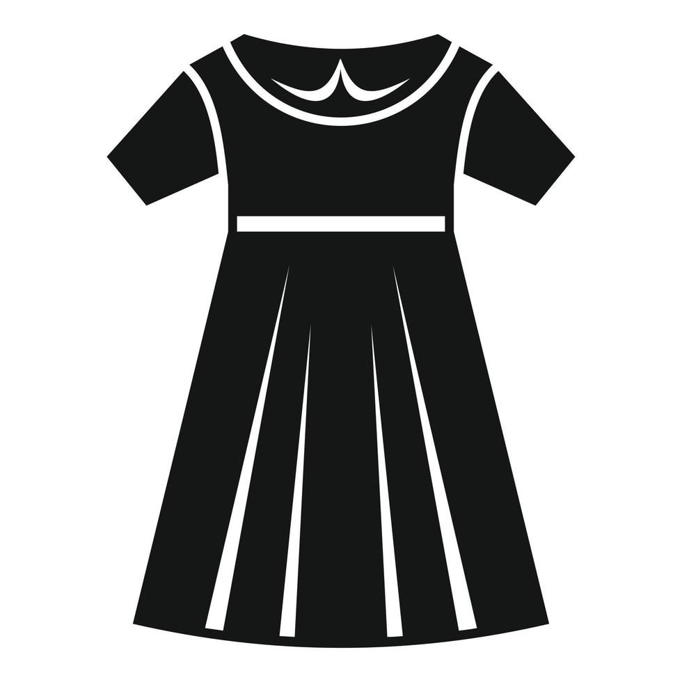 vecteur simple d'icône de robe de mode. école uniforme