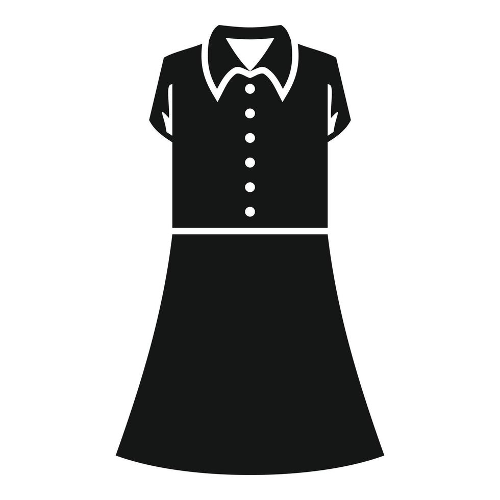 vecteur simple d'icône uniforme de mode. robe de collège