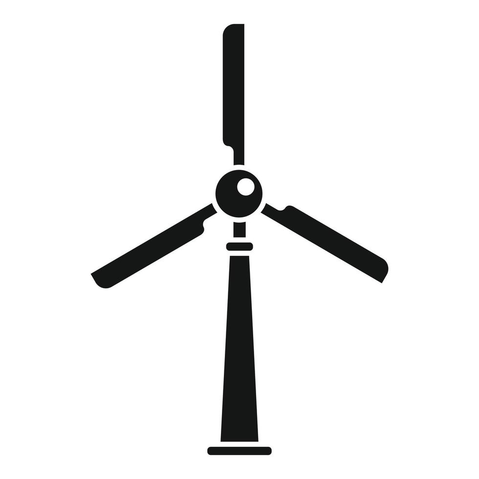 vecteur simple d'icône d'éolienne. énergie écologique