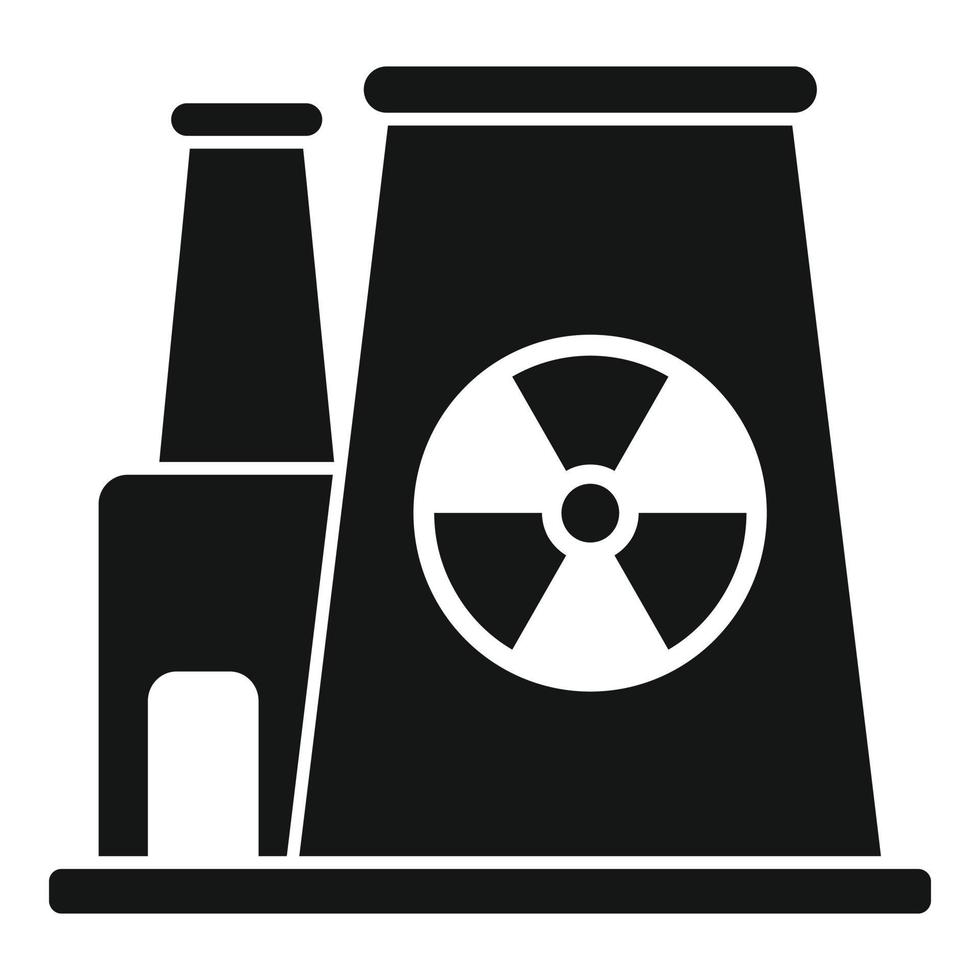 vecteur simple d'icône de centrale nucléaire. puissance de la nature