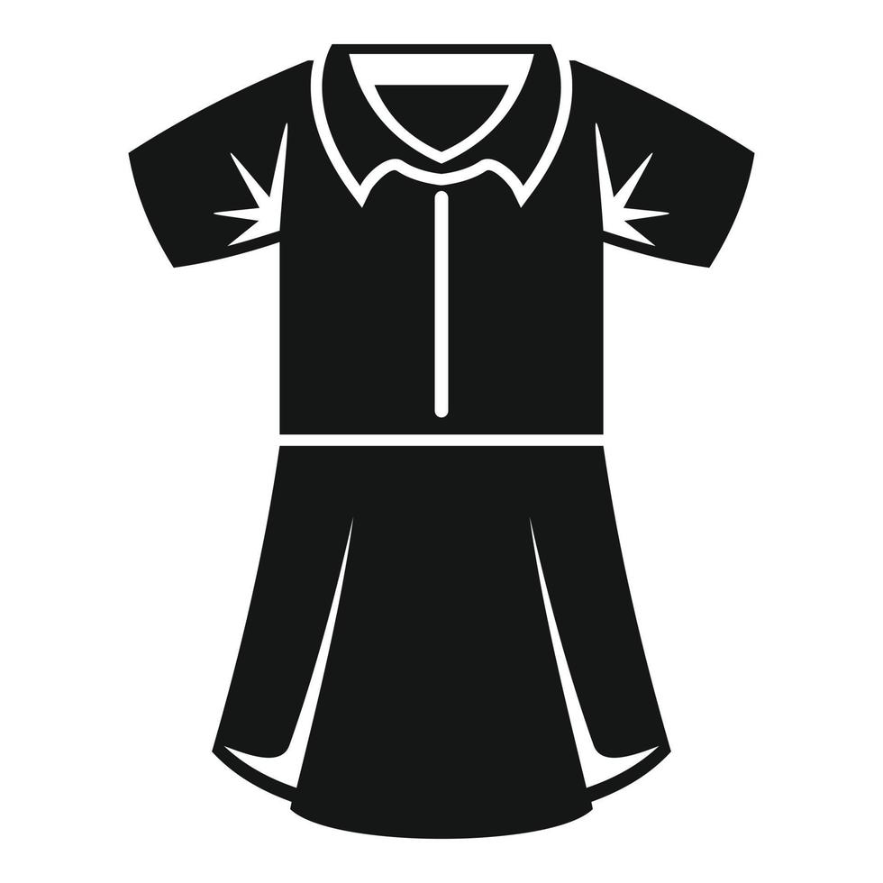 vecteur simple d'icône de robe de collège. chemise de mode