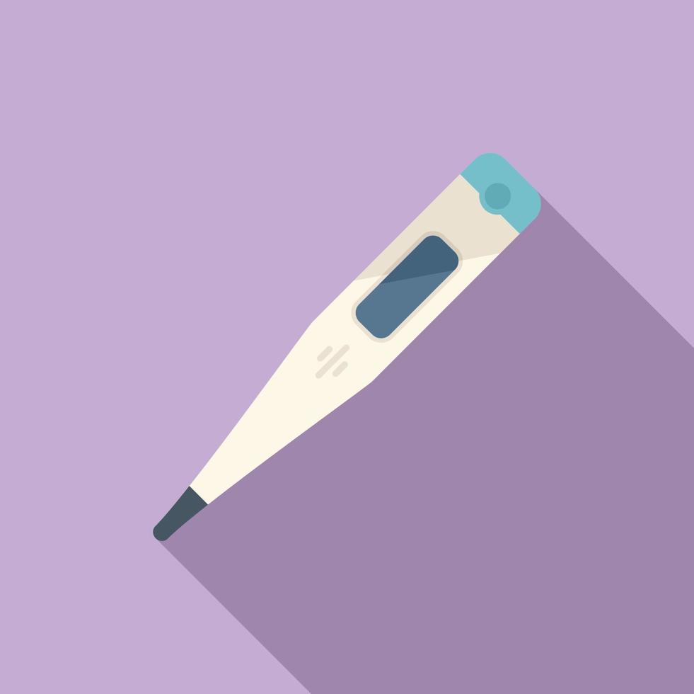 vecteur plat d'icône de thermomètre numérique. santé de la famille