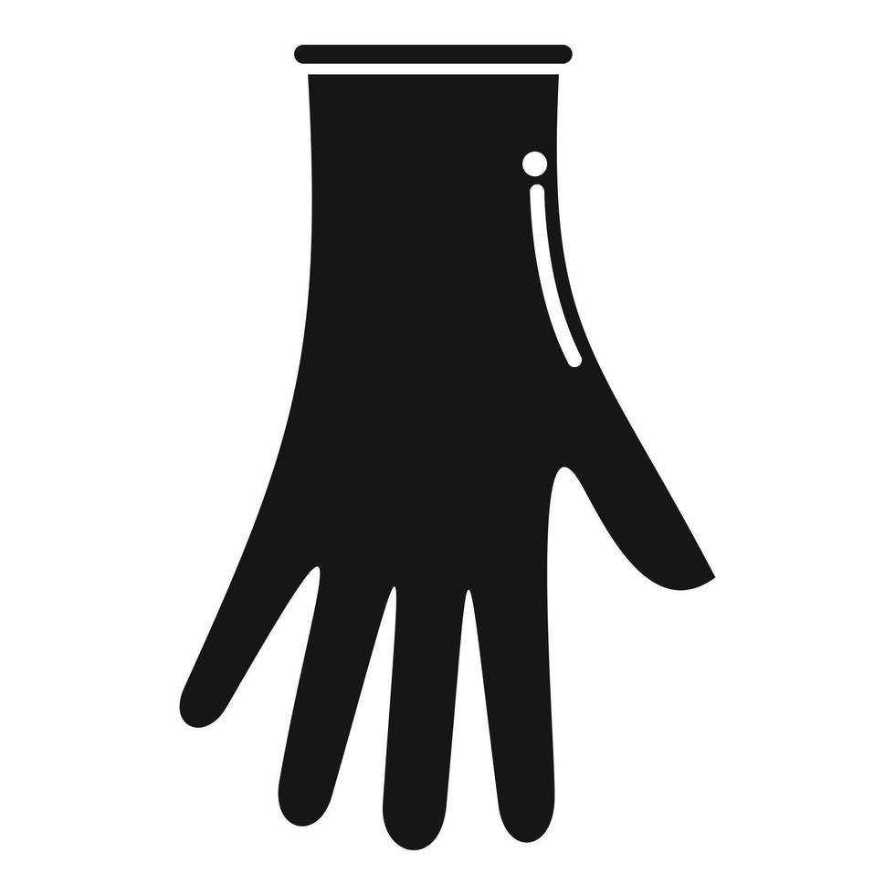 vecteur simple d'icône de gant en latex. nettoyage chirurgical