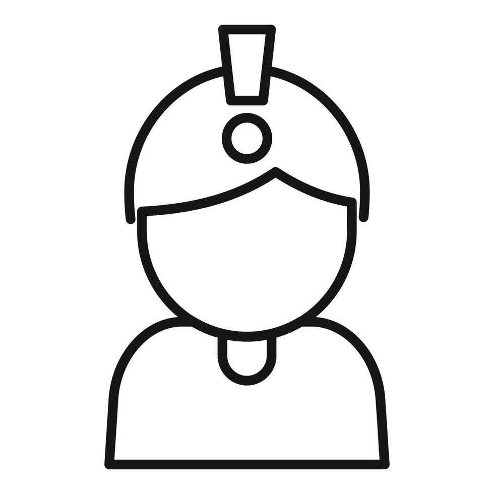 nouveau vecteur de contour d'icône de solution. conception de personnes