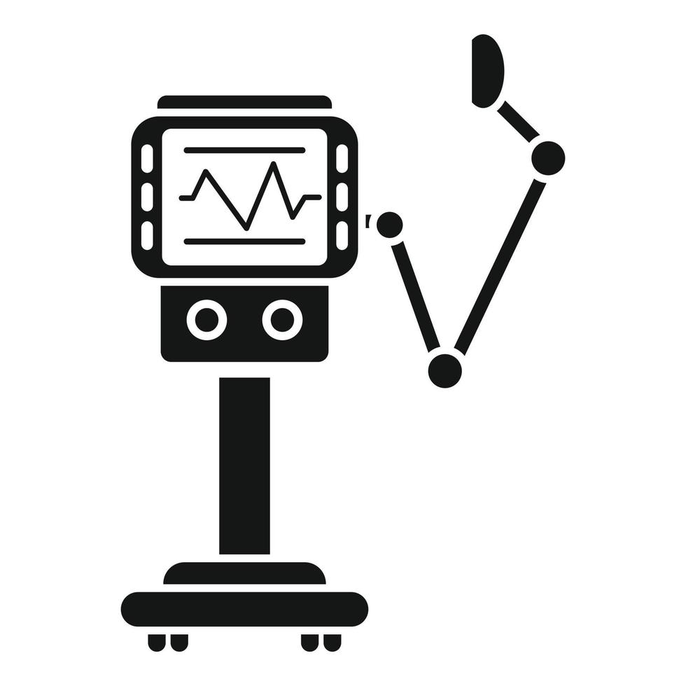 vecteur simple d'icône de machine médicale de soins. patient hospitalisé