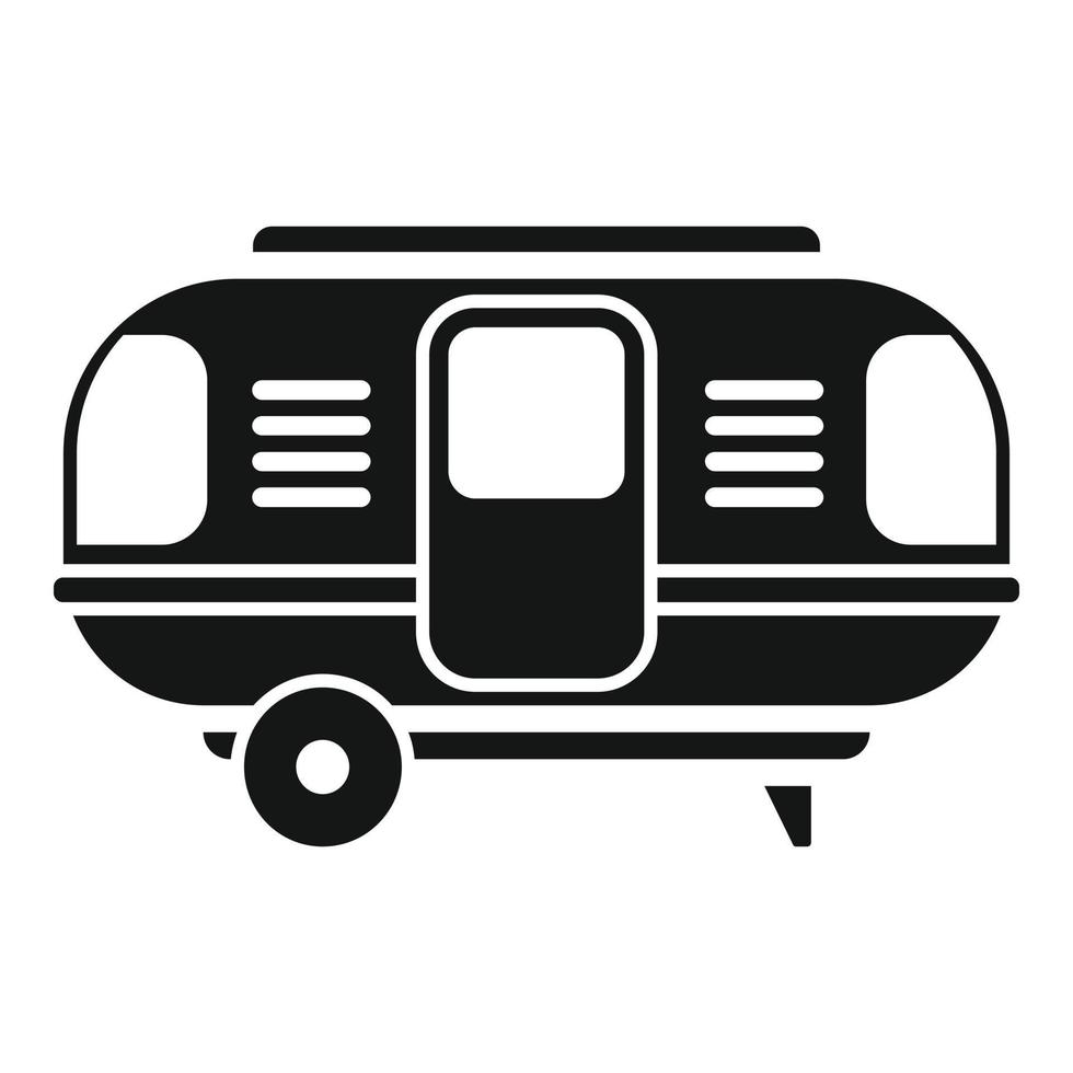 vecteur simple d'icône de camping-car van. remorque automatique